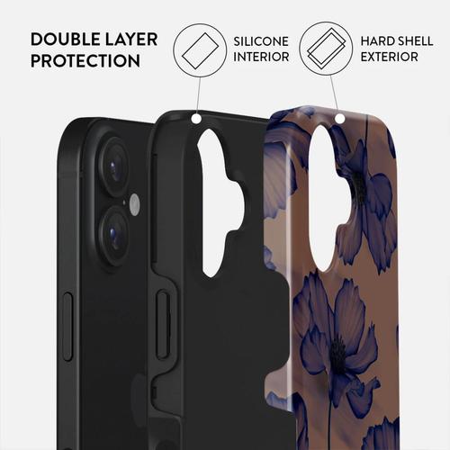 Husa Dual Layer Velvet Night Burga pentru iPhone 16, Multicolor 1 Husa Dual Layer Velvet Night Burga pentru iPhone 16, Multicolor