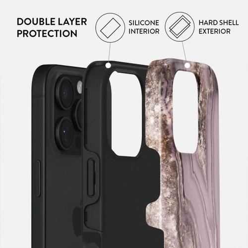 Husa Dual Layer Golden Taupe Burga pentru iPhone 16 Pro, Mov 1 Husa Dual Layer Golden Taupe Burga pentru iPhone 16 Pro, Mov