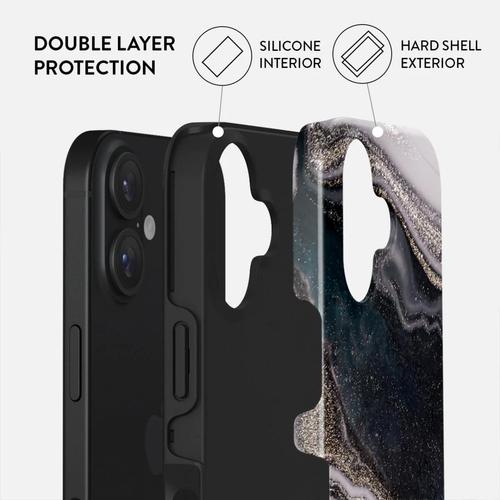 Husa Dual Layer Magic Night Burga pentru iPhone 16, Multicolor 1 Husa Dual Layer Magic Night Burga pentru iPhone 16, Multicolor