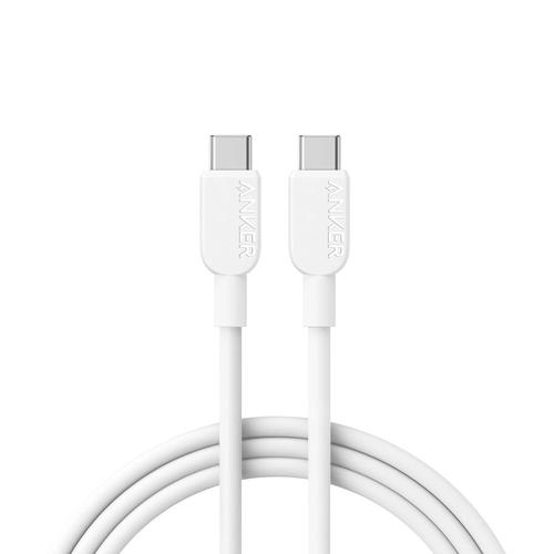 Cablu de date Anker 310, USB-C la USB-C, 240 W, 1.8 metri (Alb) 1 Cablu de date Anker 310, USB-C la USB-C, 240 W, 1.8 metri (Alb)