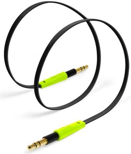 Cablu Audio Tylt AUX, Jack 3.5mm - Jack 3.5mm, 1m (Negru/Verde) 1 Cablu Audio Tylt AUX, Jack 3.5mm - Jack 3.5mm, 1m (Negru/Verde)