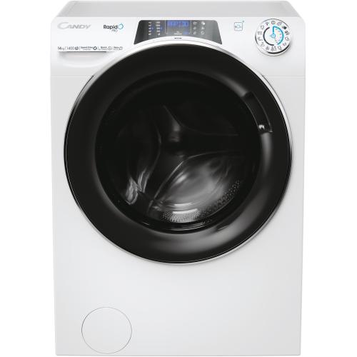 Masina de spalat rufe Candy Rapido Pro RP RP 4146BWMBC/1-S, 14 kg, 1400 RPM, Motor Inverter, Quick&Clean Technology, Steam Hygiene+, WiFi, Easy Iron+, Clasa A (Alb)