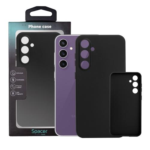 Husa de protectie Spacer pentru Samsung Galaxy S23 FE, material flexibil TPU, Negru 1 Husa de protectie Spacer pentru Samsung Galaxy S23 FE, material flexibil TPU, Negru