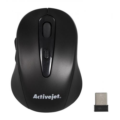 Mouse Wireless Activejet AMY-213, USB, 1600 DPI (Negru) 1 Mouse Wireless Activejet AMY-213, USB, 1600 DPI (Negru)