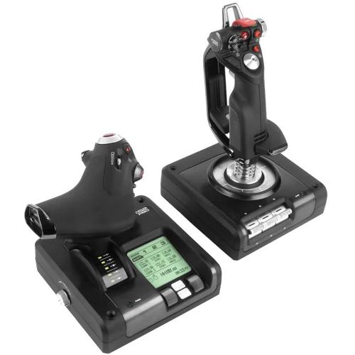 Controller pentru simulatoare de zbor cu mansa si maneta Logitech G Saitek X52 PRO H.O.T.A.S., USB 2.0 (Negru) 1 Controller pentru simulatoare de zbor cu mansa si maneta Logitech G Saitek X52 PRO H.O.T.A.S., USB 2.0 (Negru)