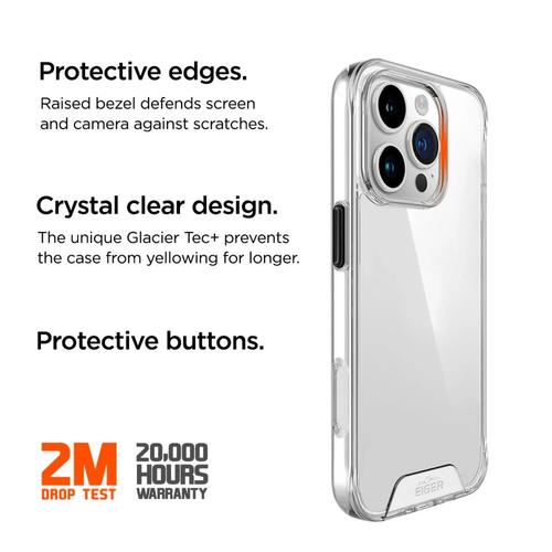 Husa Glacier Case Eiger pentru iPhone 16 Pro, Transparent 1 Husa Glacier Case Eiger pentru iPhone 16 Pro, Transparent