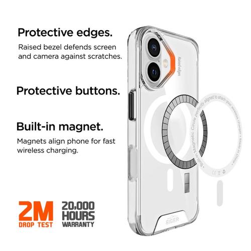 Husa Glacier Magsafe Case Eiger pentru iPhone 16, Transparenta 1 Husa Glacier Magsafe Case Eiger pentru iPhone 16, Transparenta