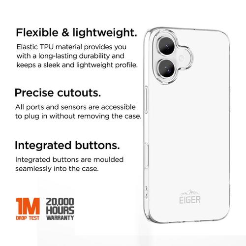 Husa Grip Eiger pentru iPhone 16 Plus, Transparent 1 Husa Grip Eiger pentru iPhone 16 Plus, Transparent