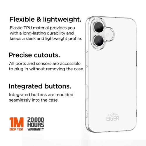Husa Grip Eiger pentru iPhone 16, transparent 1 Husa Grip Eiger pentru iPhone 16, transparent