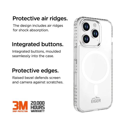 Husa Ice Grip Magsafe Eiger pentru iPhone 16 Pro, Transparent 1 Husa Ice Grip Magsafe Eiger pentru iPhone 16 Pro, Transparent