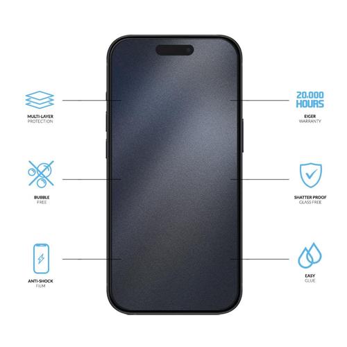 Folie Clear Triflex H.I.T Eiger pentru iPhone 16 Pro, pachet de 2 buc, Transparenta 1 Folie Clear Triflex H.I.T Eiger pentru iPhone 16 Pro, pachet de 2 buc, Transparenta
