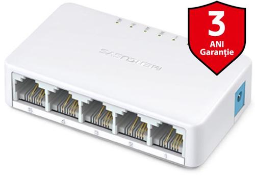 Switch Mercusys MS105, 5 porturi (Alb) 1 Switch Mercusys MS105, 5 porturi (Alb)