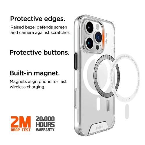 Husa Glacier Magsafe Case Eiger pentru iPhone 16 Pro, Transparenta 1 Husa Glacier Magsafe Case Eiger pentru iPhone 16 Pro, Transparenta