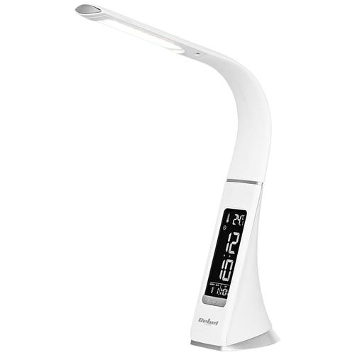 Lampa de birou cu LED Rebel, 7 W, reglare intensitate si culoare, temperatura, data si ceas (Alb) 1 Lampa de birou cu LED Rebel, 7 W, reglare intensitate si culoare, temperatura, data si ceas (Alb)
