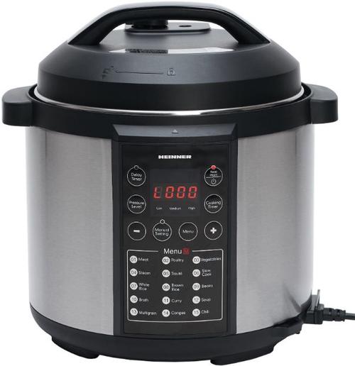 Multicooker Heinner HPCK-6IX, Timer, 14 programe, Display LED, Gatire aburi/sub presiune, 1000W (Negru/Gri) 1 Multicooker Heinner HPCK-6IX, Timer, 14 programe, Display LED, Gatire aburi/sub presiune, 1000W (Negru/Gri)