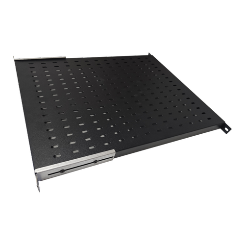 Raft fix cu prindere reglabila 19'' 1U, 340-380mm, universal, fixare fata si spate, pentru rack cu adancime 600mm, sarcina 50kg, DECKRO (Negru) 1 Raft fix cu prindere reglabila 19'' 1U, 340-380mm, universal, fixare fata si spate, pentru rack cu adancime 600mm, sarcina 50kg, DECKRO (Negru)