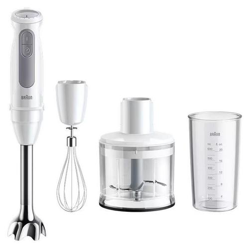 Blender de mana Braun Multi Quick 5 MQ 50236M, 1000 W, 21 viteze, Tocator 0.5 l, Tel (Alb)