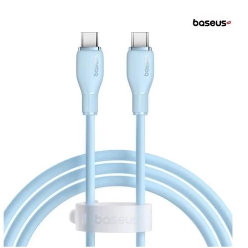 Cablu de date Baseus Pudding Series, 100W, USB-C la USB-C, Fast Charging, 1.2 metri (Albastru deschis) 1 Cablu de date Baseus Pudding Series, 100W, USB-C la USB-C, Fast Charging, 1.2 metri (Albastru deschis)
