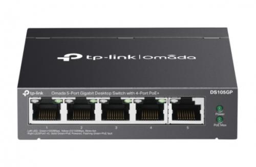 Switch TP-Link Omada DS105GP, 4 porturi, Gigabit, PoE+ 1 Switch TP-Link Omada DS105GP, 4 porturi, Gigabit, PoE+