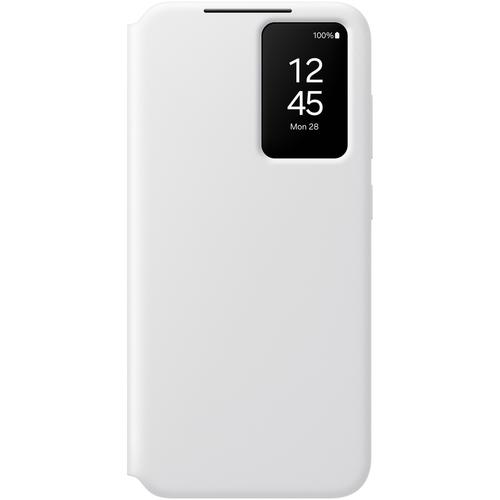 Husa de protectie Samsung Smart View Wallet Case pentru Galaxy S24 FE, Alb 1 Husa de protectie Samsung Smart View Wallet Case pentru Galaxy S24 FE, Alb