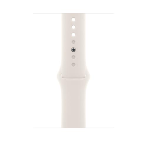 Curea Smartwatch Apple MXM63ZM/A pentru Watch 46mm, Sport Band, S/M (Alb)