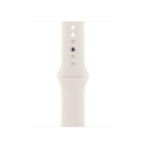 Curea Smartwatch Apple MXLL3ZM/A pentru Watch 42mm, Sport Band, S/M (Alb)