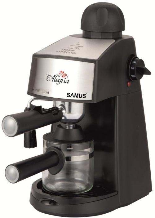 Espressor Samus ALEGRIA, 800 W, 0.24 L (Negru/Argintiu)