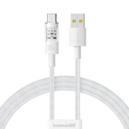 Cablu de date Baseus Gem, Fast Charging Data Cable pentru smartphone, USB la USB Type-C 100W, 1m, Alb 1 Cablu de date Baseus Gem, Fast Charging Data Cable pentru smartphone, USB la USB Type-C 100W, 1m, Alb