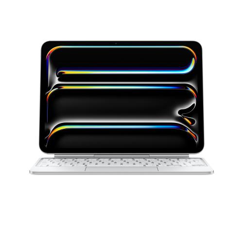 Husa cu tastatura Apple Magic Keyboard MWR03LB/A pentru iPad Pro 11‑inch M4, Layout US English (Alb)