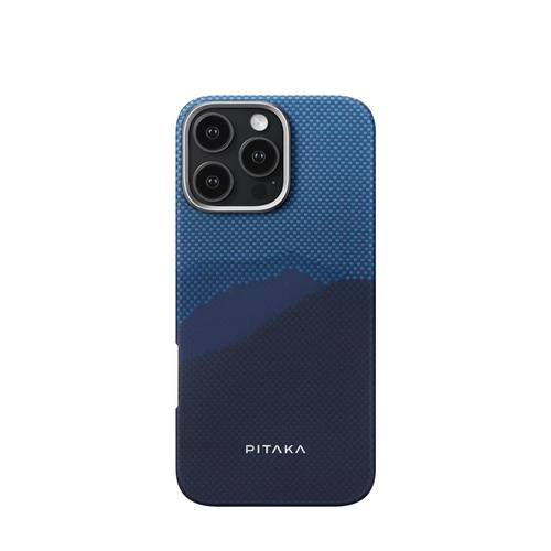 Carcasa PITAKA Tactile Woven compatibila cu iPhone 16 Pro, Albastru 1 Carcasa PITAKA Tactile Woven compatibila cu iPhone 16 Pro, Albastru