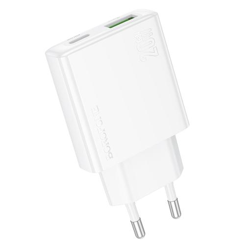 Incarcator Retea Borofone BN24 Wish, 20W, 3A, 1 x USB-A, 1 x USB-C, Alb 1 Incarcator Retea Borofone BN24 Wish, 20W, 3A, 1 x USB-A, 1 x USB-C, Alb