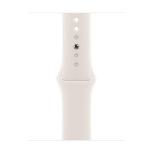 Curea Smartwatch Apple MXLM3ZM/A pentru Watch 42mm, Sport Band, M/L (Alb)