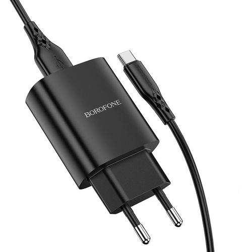 Incarcator Retea Borofone BN1 Innovative, 10W, 2.1A, 1 X USB, cablu Type-C, Negru 1 Incarcator Retea Borofone BN1 Innovative, 10W, 2.1A, 1 X USB, cablu Type-C, Negru
