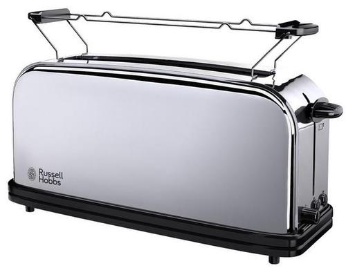 Prajitor de paine Russell Hobbs Chester 23510-56, 1000 W, 2 felii, Fanta extra lunga si lata, Functie lift and look, Decongelare (Inox)