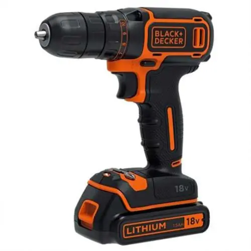 Masina de gaurit si insurubat (bormasina) pe acumulator Black&Decker BDCDC18B, 18 V, 30 Nm, 650 RPM, acumulator, incarcator