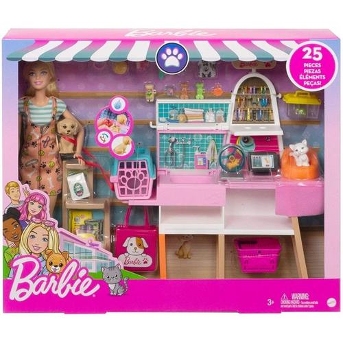 Set de joaca Barbie Magazin cu accesorii pentru animalute, +3 ani, 1 Set de joaca Barbie Magazin cu accesorii pentru animalute, +3 ani,