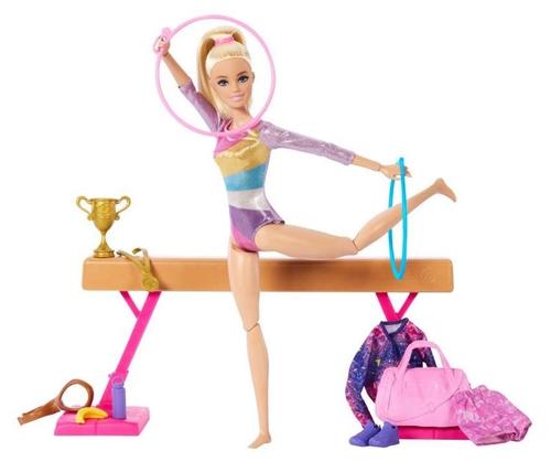 Papusa Barbie You can be anything - Barbie gimnasta, cu accesorii 1 Papusa Barbie You can be anything - Barbie gimnasta, cu accesorii