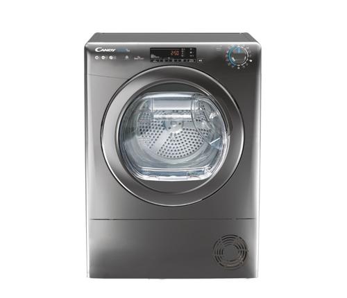 Uscator de rufe CANDY CSOE H10A2TRER-S, Pompa de caldura, Wi-Fi, 10 kg, 14 programe, Clasa E (Negru)