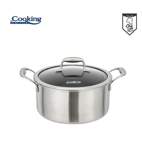 Semioala inox cu capac Heinner HR-MRK-24, 24 x 12 cm, 5 L 1 Semioala inox cu capac Heinner HR-MRK-24, 24 x 12 cm, 5 L
