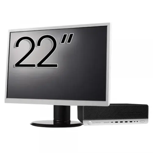 Calculator Sistem PC Refurbished Pachet Calculator refurbished HP ProDesk 800 G3 SFF, Intel Core i5-7500 3.40 - 3.80GHz, 16GB DDR4, 500GB SSD + 1TB HDD, DVD-ROM + Monitor 22"