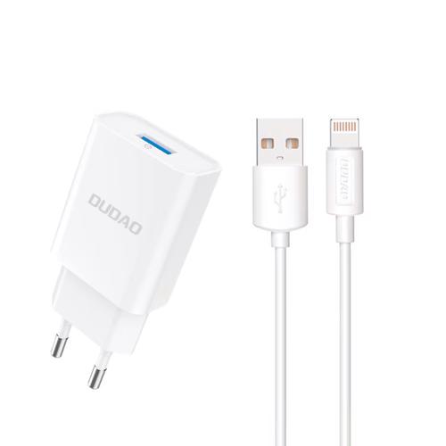 Incarcator Retea Cu Cablu Lightning Dudao A4EU, 10W, 2.1A, 1 x USB-A, Alb 1 Incarcator Retea Cu Cablu Lightning Dudao A4EU, 10W, 2.1A, 1 x USB-A, Alb