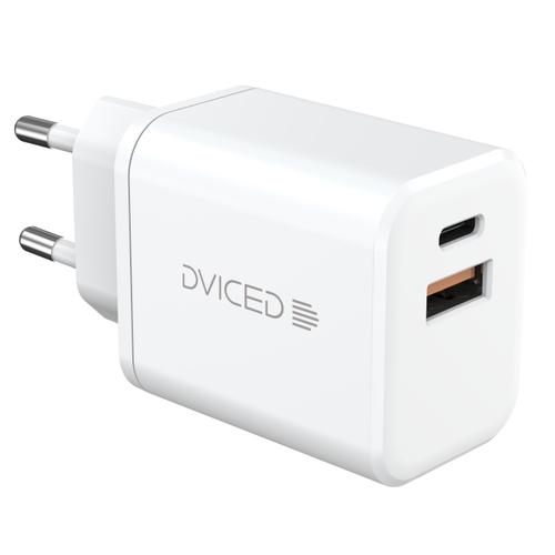 Incarcator retea Dviced DV221008, 35W, GaN, 1 USB-A, 1 USB-C, Cablu USB-C 1.25m (Alb) 1 Incarcator retea Dviced DV221008, 35W, GaN, 1 USB-A, 1 USB-C, Cablu USB-C 1.25m (Alb)