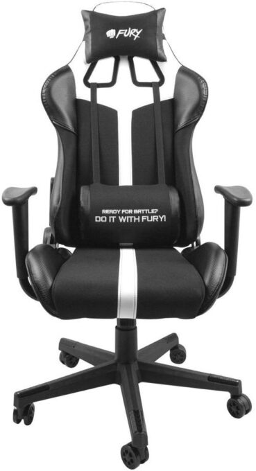 Scaun gaming Fury Avenger XL, reglabil (Negru/Alb) 1 Scaun gaming Fury Avenger XL, reglabil (Negru/Alb)
