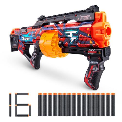 Blaster X-Shot Skins Last Stand Dart Blaster Faze Clan 36518H, 16 proiectile 1 Blaster X-Shot Skins Last Stand Dart Blaster Faze Clan 36518H, 16 proiectile