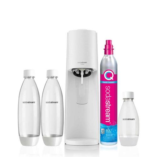 Aparat de preparat sifon SodaStream Terra 2270213, Pachet Promo cu 3 sticle (Alb) 1 Aparat de preparat sifon SodaStream Terra 2270213, Pachet Promo cu 3 sticle (Alb)