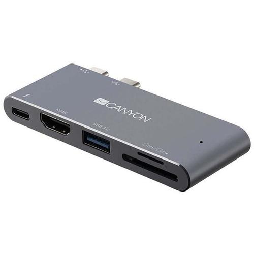 Docking Station Canyon CNS-TDS05DG, Thunderbolt, 1 x USB, 1 x HDMI (Gri) 1 Docking Station Canyon CNS-TDS05DG, Thunderbolt, 1 x USB, 1 x HDMI (Gri)