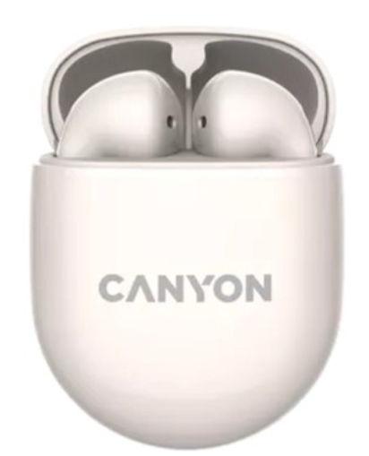 Casti True Wireless Canyon TWS-6, Bluetooth, Touch Control, Gaming Mode, Microfon (Alb) 1 Casti True Wireless Canyon TWS-6, Bluetooth, Touch Control, Gaming Mode, Microfon (Alb)
