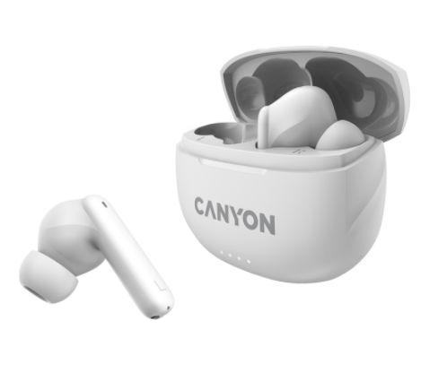 Casti True Wireless Canyon TWS-8, Bluetooth, ENC, Microfon (Alb) 1 Casti True Wireless Canyon TWS-8, Bluetooth, ENC, Microfon (Alb)