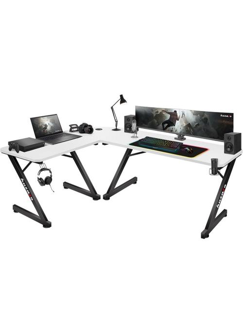 Birou gaming Huzaro Hero 7.0, Carbon, Aluminiu, Picioare ajustabile (Alb) 1 Birou gaming Huzaro Hero 7.0, Carbon, Aluminiu, Picioare ajustabile (Alb)