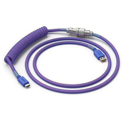 Cablu tastatura Glorious Coiled Nebula, USB-C - USB-A, 1.37m, Mov